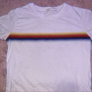 Brandy Melville crop top with rainbow design